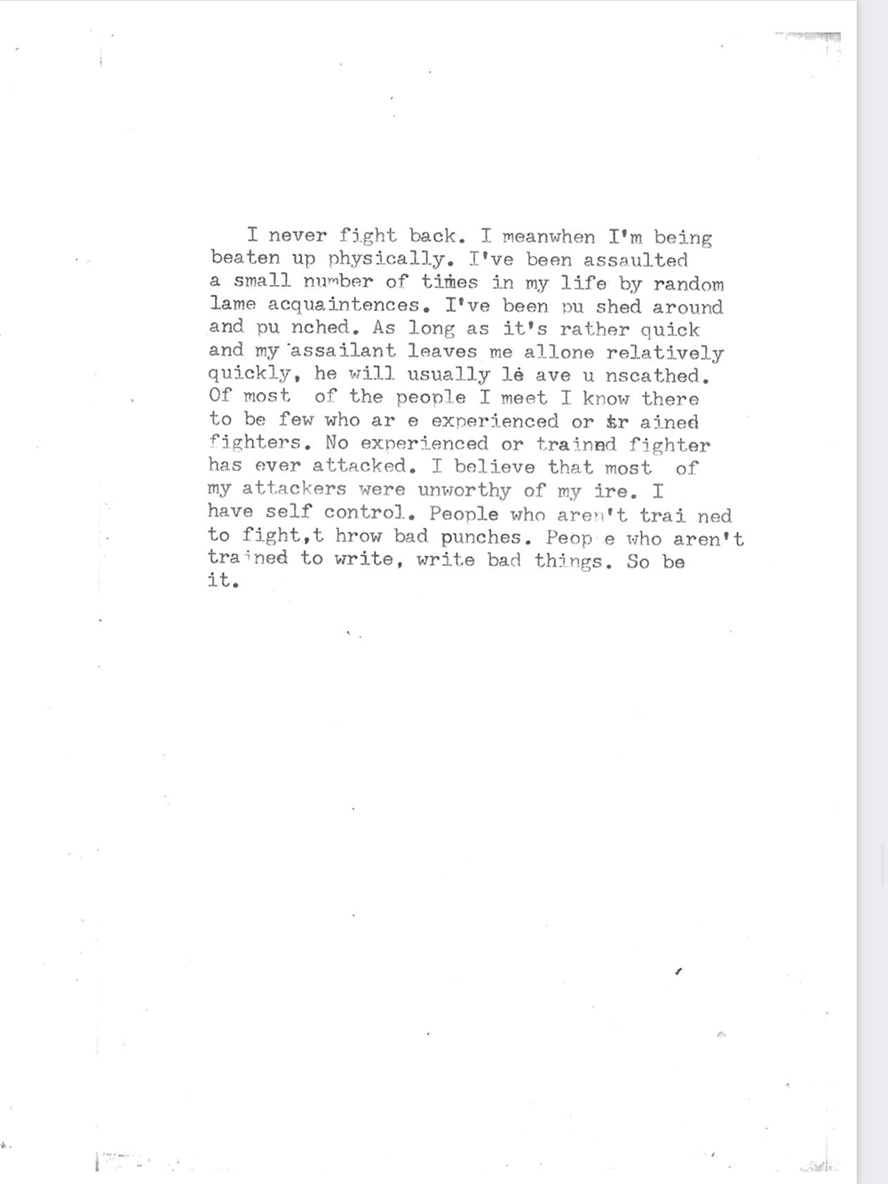 an image of typewritten text